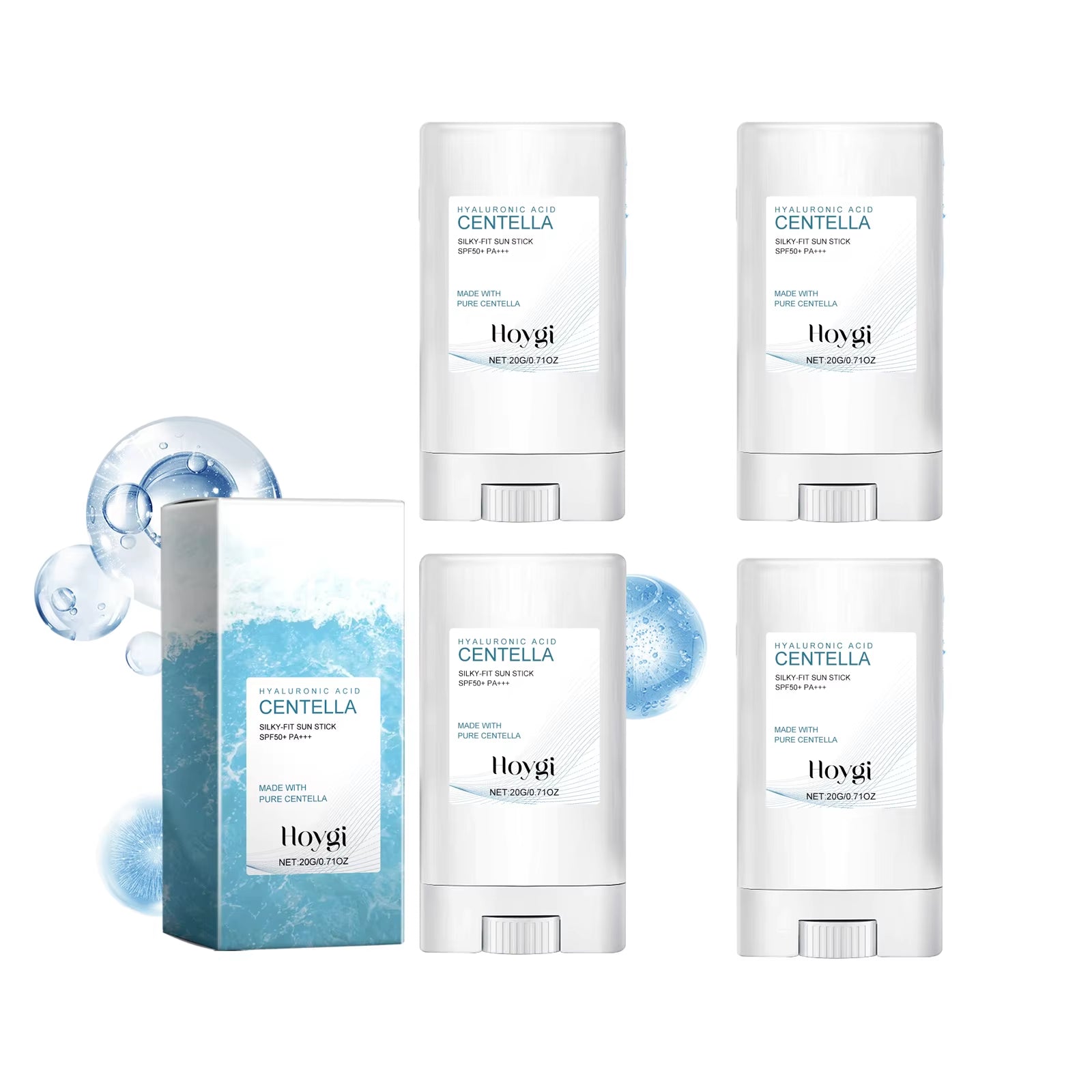 Hyaluronic Acid Sunscreen Stick Broad Spectrum SPF 50+ Hydrating Non-Greasy Fast Absorbing for Face and Body On-The-Go