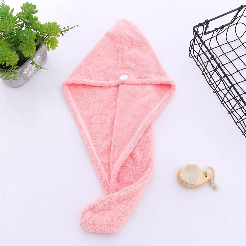 Microfiber Hair Towel,Premium anti Frizz Hair Drying Wrap for Women & Men Dry Hair Hat,Super Absorbent,Wrapped Bath Cap