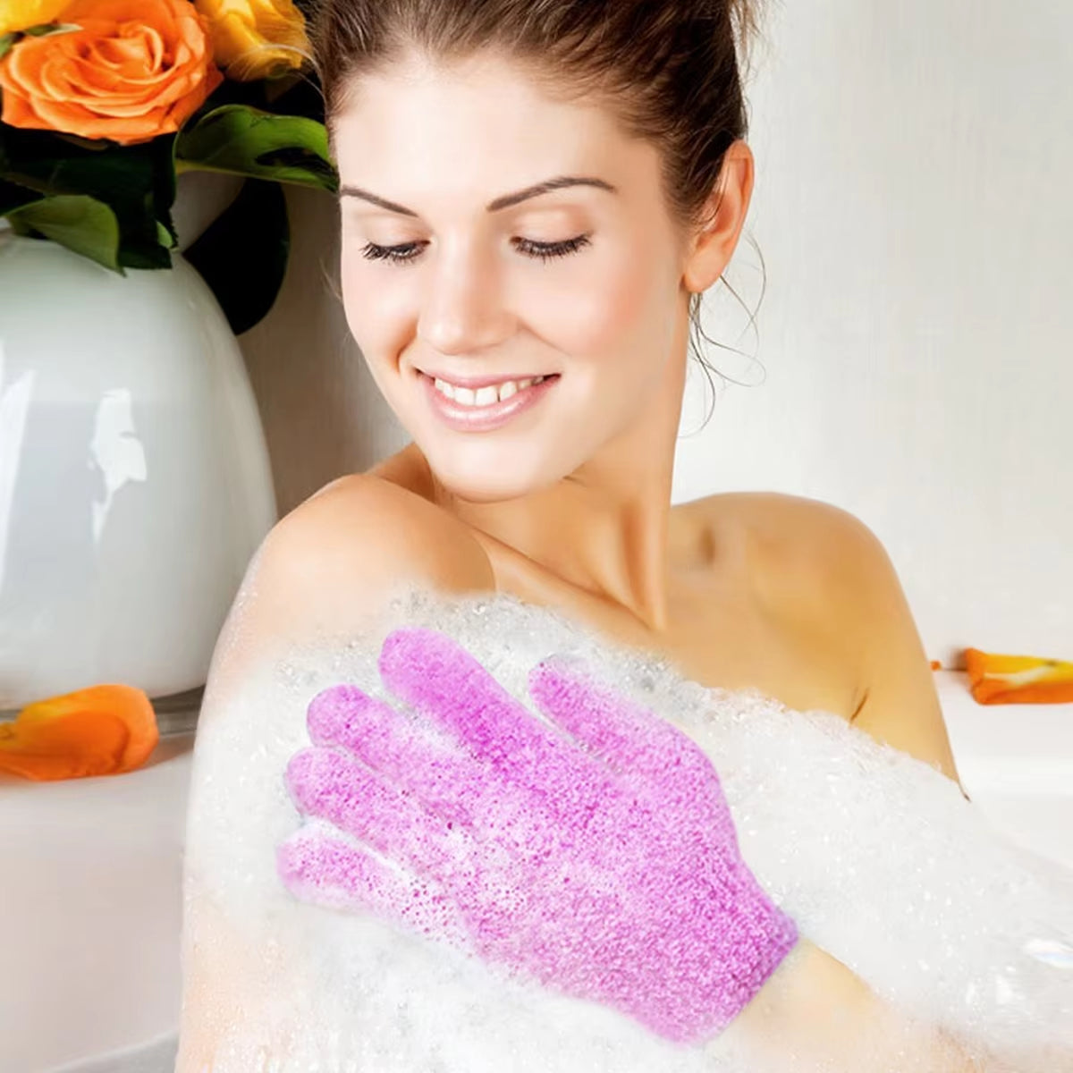 1-4Pcs Body Cleaning Washcloth Soft Brush Home Hotel Bathroom Shower Ball Back Scrubber Set Exfoliating Skin Towel Bath Gloves