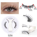 Reusable Magnetic Eyelashes 1 Pair Natural Curly Fluffy Magnetic False Eyelashes No Glue Needed Lashes Makeup with Tweezer Set