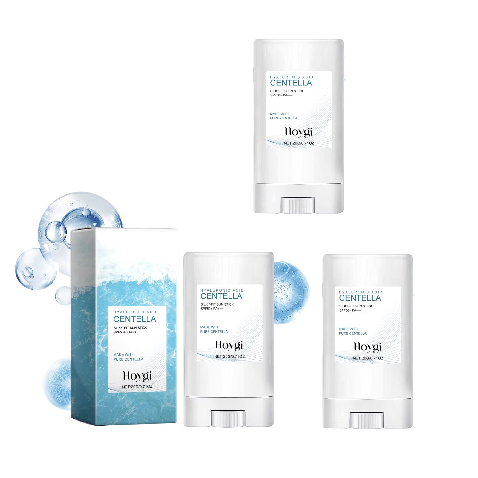 Hyaluronic Acid Sunscreen Stick Broad Spectrum SPF 50+ Hydrating Non-Greasy Fast Absorbing for Face and Body On-The-Go