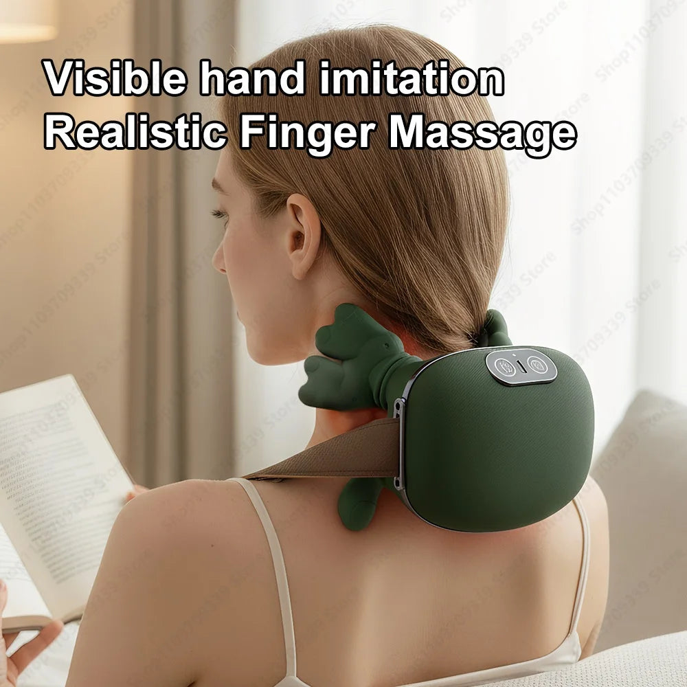 Bionic Neck Shoulder Massager Back Massagers Electric Kneading Muscles Massage Pillow Relax Neck Waist Leg Body ﻿3-Level Modes