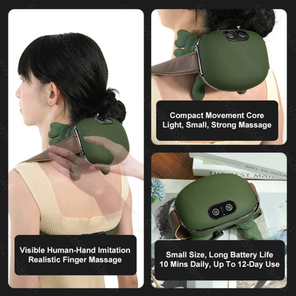 Bionic Neck Shoulder Massager Back Massagers Electric Kneading Muscles Massage Pillow Relax Neck Waist Leg Body ﻿3-Level Modes