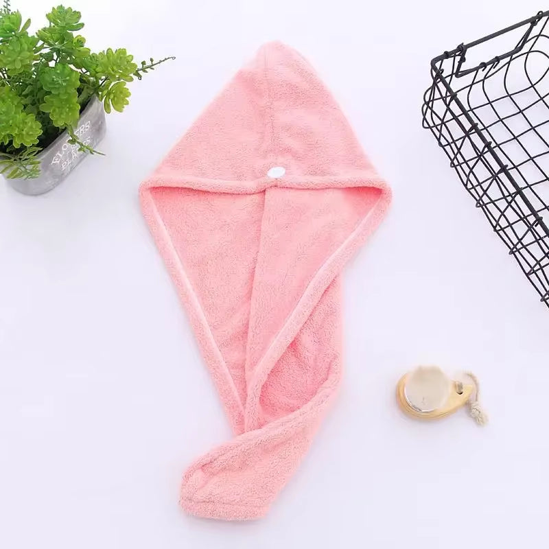 Microfiber Hair Towel,Premium anti Frizz Hair Drying Wrap for Women & Men Dry Hair Hat,Super Absorbent,Wrapped Bath Cap