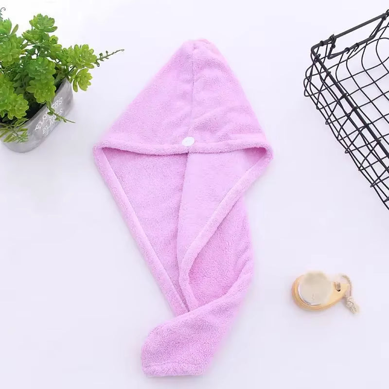 Microfiber Hair Towel,Premium anti Frizz Hair Drying Wrap for Women & Men Dry Hair Hat,Super Absorbent,Wrapped Bath Cap